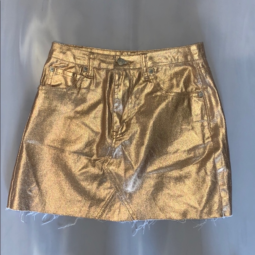 Gold Metallic Skirt